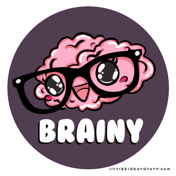 Brainy Brainiac Science Sticker